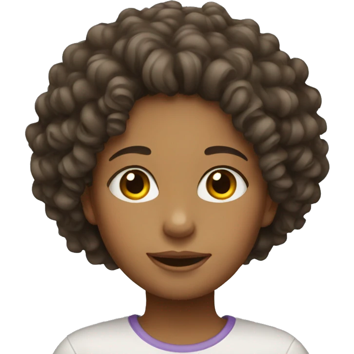 Girl curly hair emoji