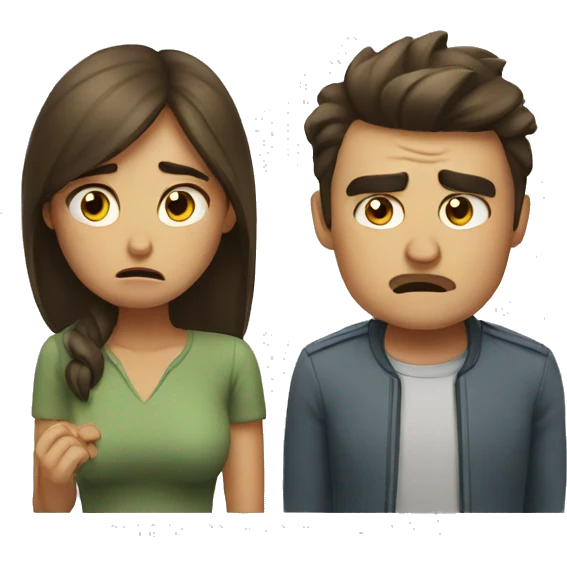 angry couple crying emoji