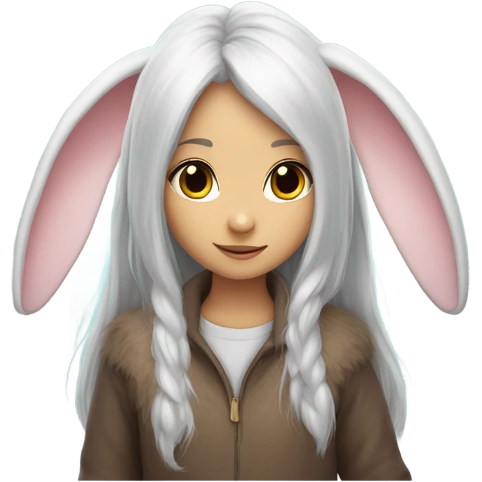 Bunny ear,fairy, girl, long hair, big wings emoji