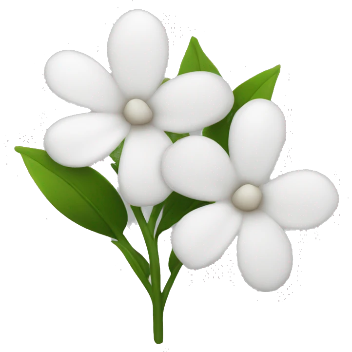 White flowers  emoji