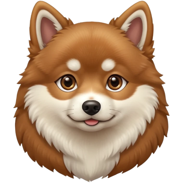 Brown pomsky with white feet emoji