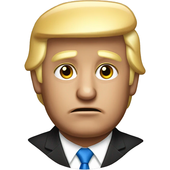 donald trump wearing a sheisty emoji