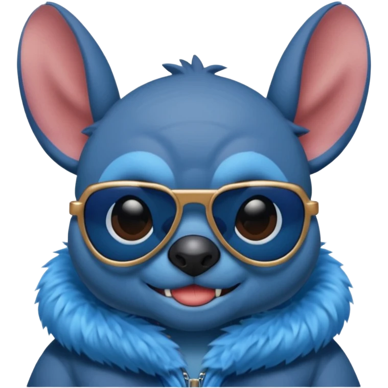 Stitch walking on the beach emoji