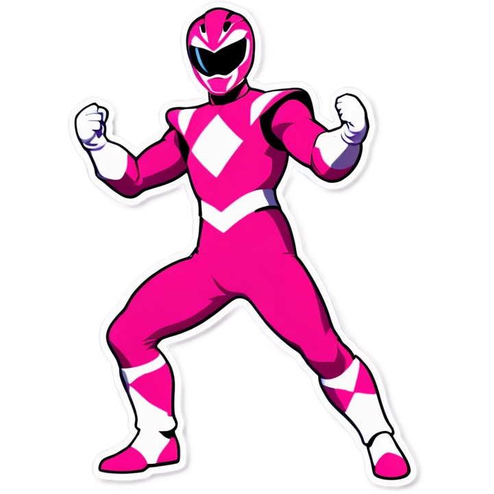 Pink power ranger emoji