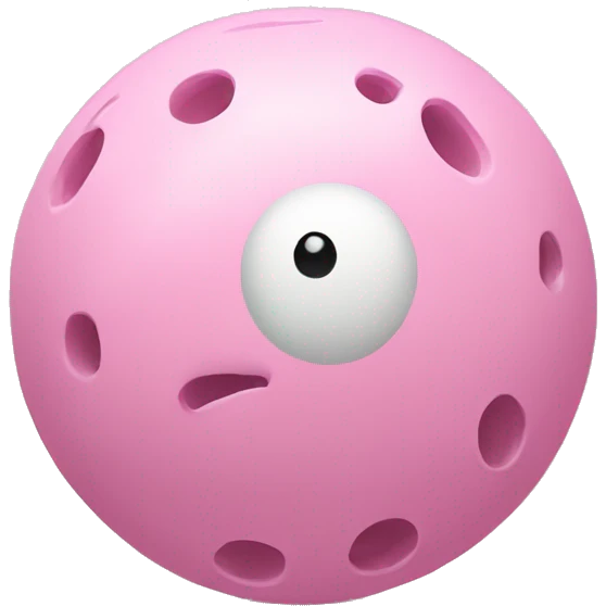 light pink pickle-ball ball, no face emoji