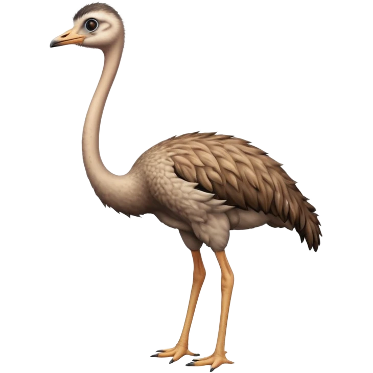 High resolution of   realistic full body ostrich without distorted , no extra hybrid emoji