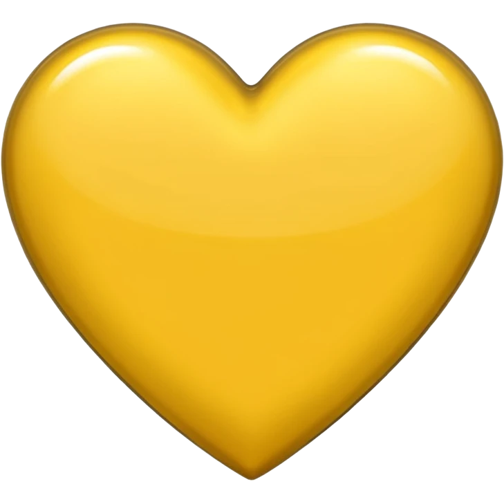 heart with a metallic yellow finish emoji