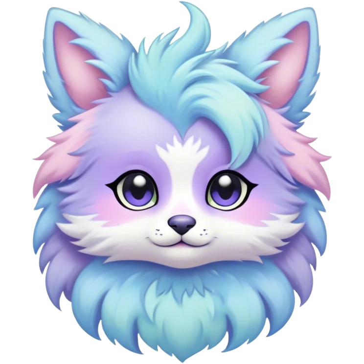 Kawaii bright fantasy ethereal anthro fursona animal emoji