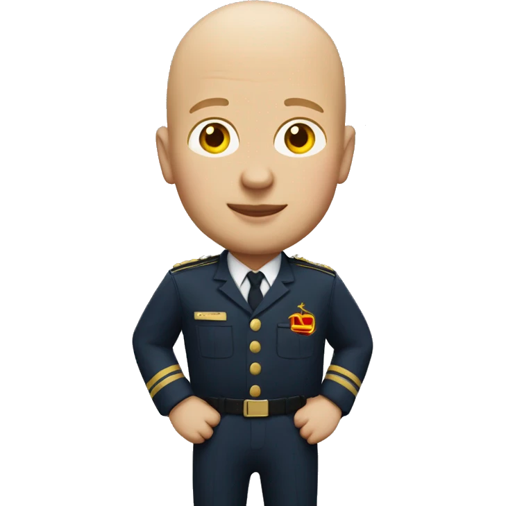 bald fat white man in mcdonald’s uniform no glasses emoji