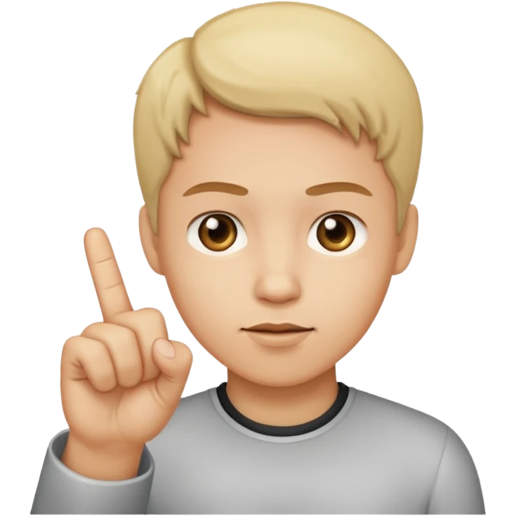 Uma pessoa dando dedo emoji