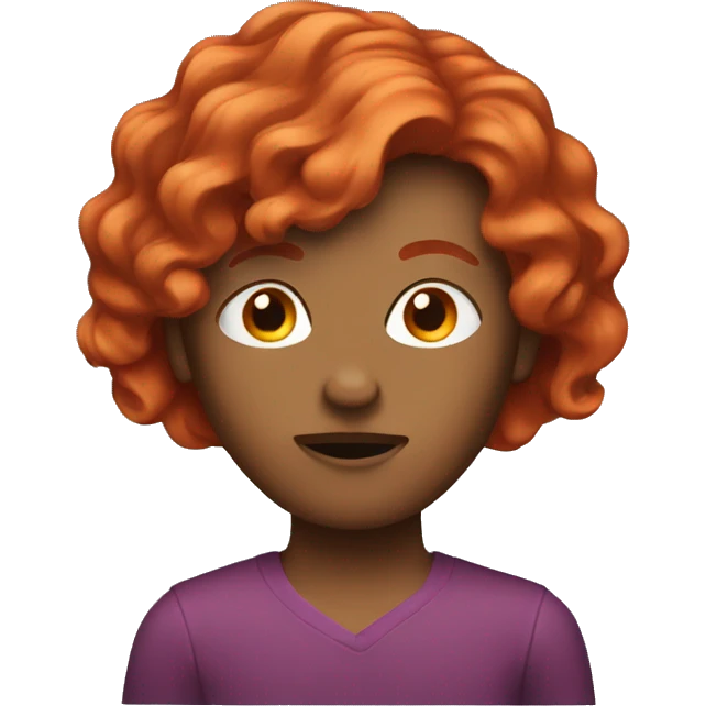 Red head with blowout  emoji