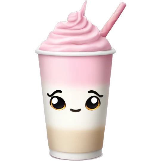 Light pink unicorn latte  emoji