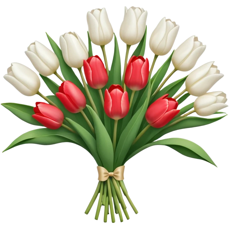 Ramo de tulipanes blancos emoji