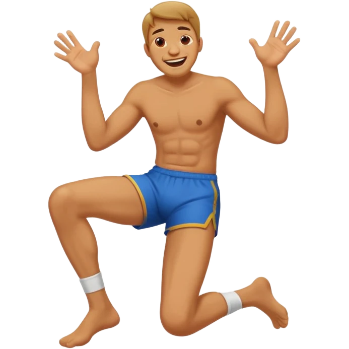 man slapping his knee and laughing  emoji