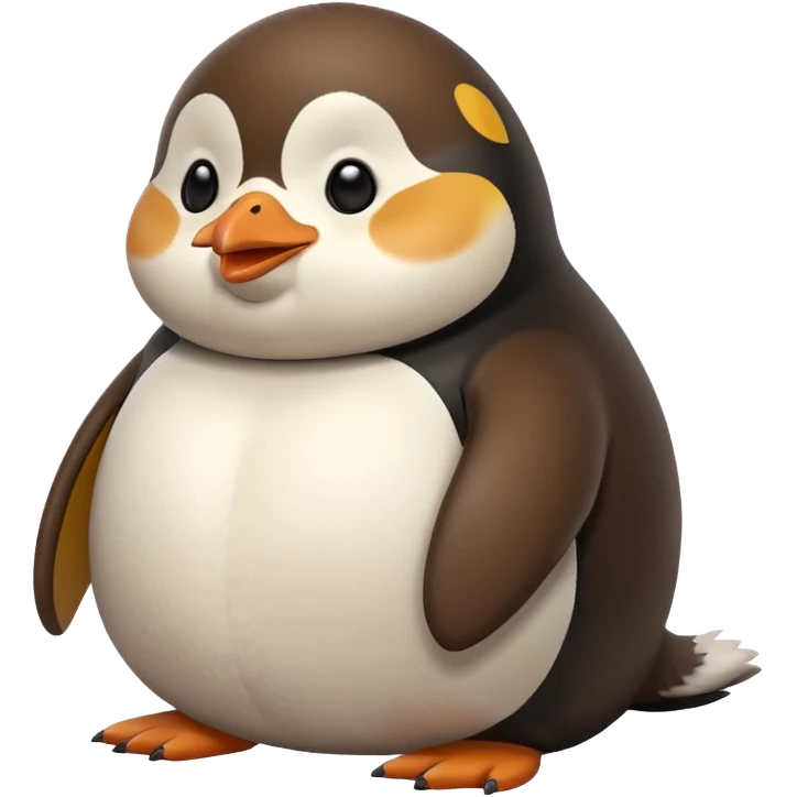 make a fat dog sitting on a large penguin emoji