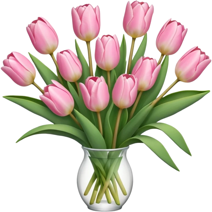 light pink tulip bouquet  emoji