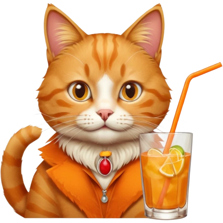 Cat with a cocktail emoji