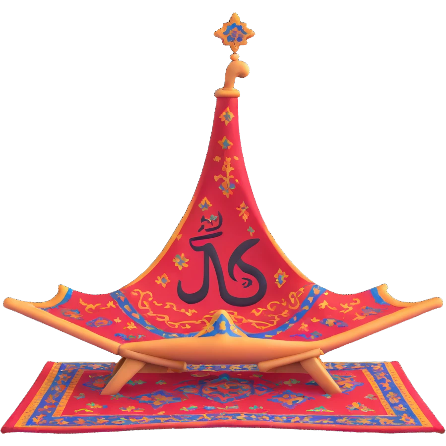 arabic character on a flying carpet emoji