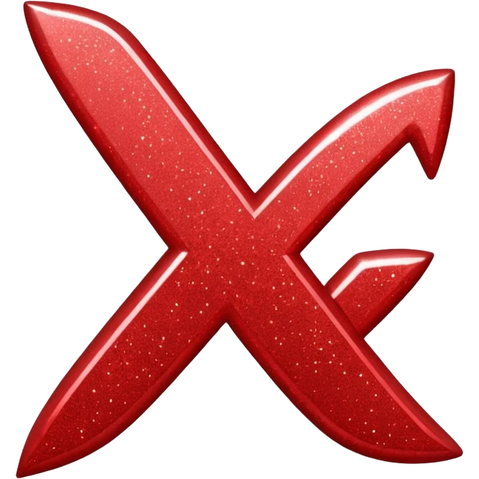 red glitter check mark emoji