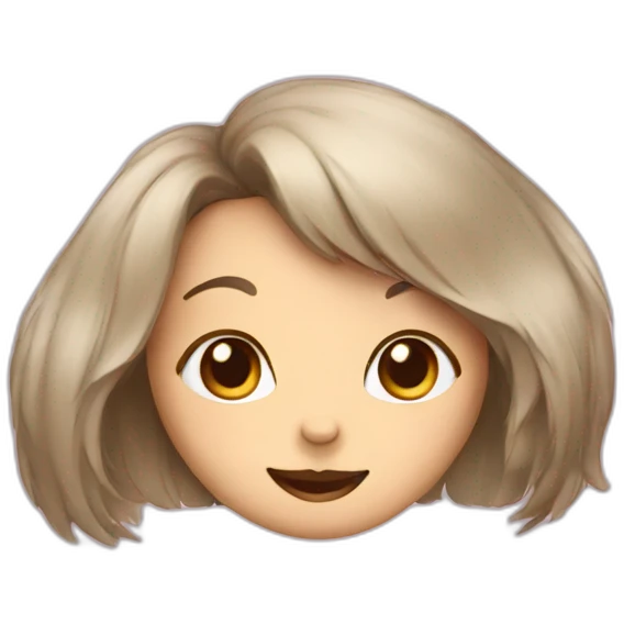 Dog on a girl emoji