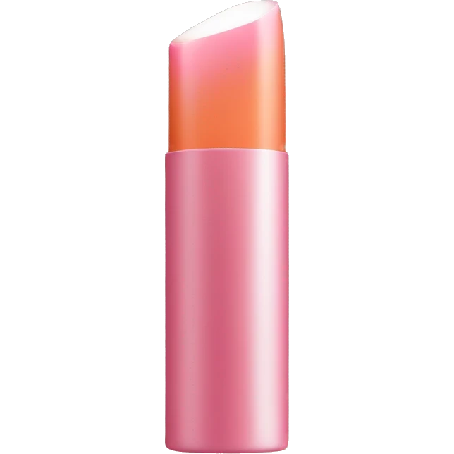 Pink lipstick in orange and white tube  emoji