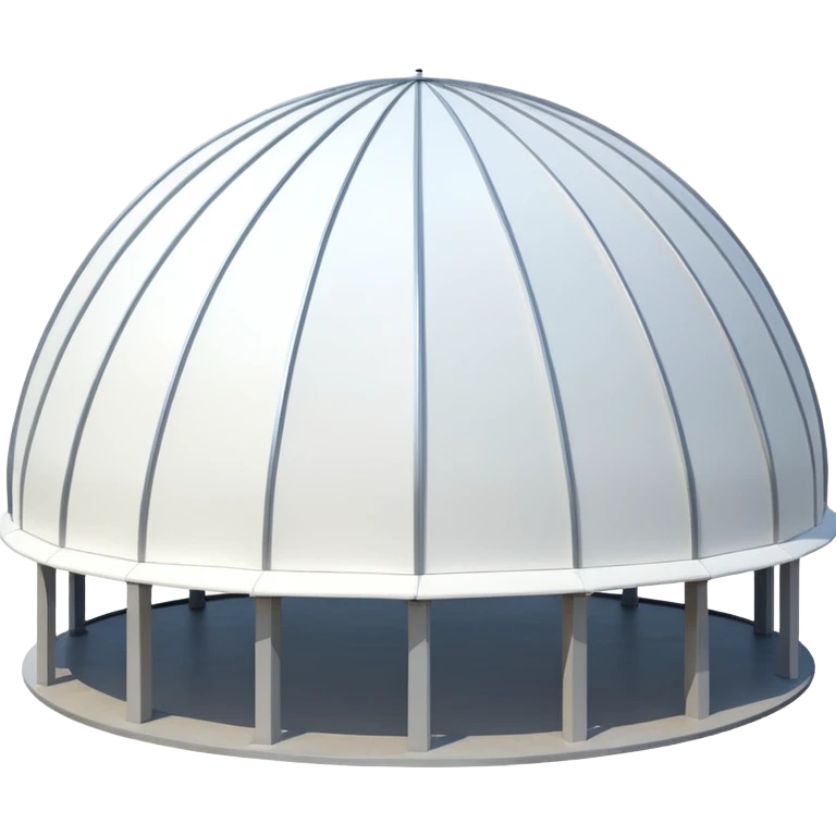 diameter of 4 meters domes structure steel-framed  with white membrane emoji