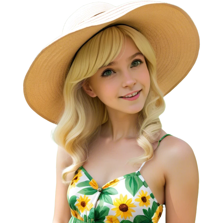 girl with blonde  hair outdoors emoji