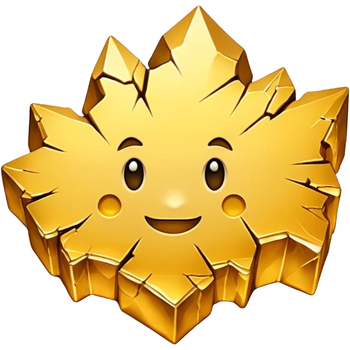 Make it just one big crack down the middle filled with gold emoji