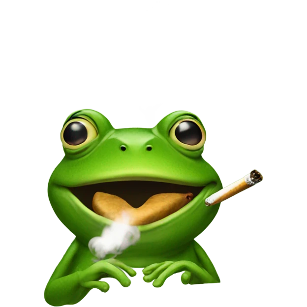 frog smoking emoji