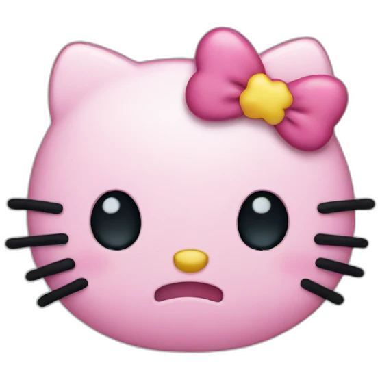 Hello kitty sad emoji