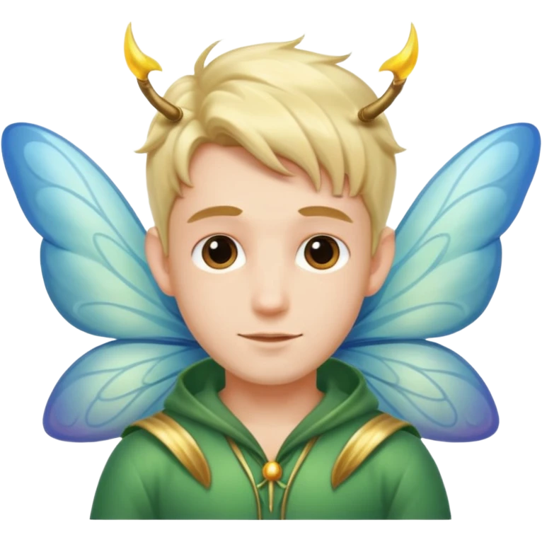 male fairy wings. emoji