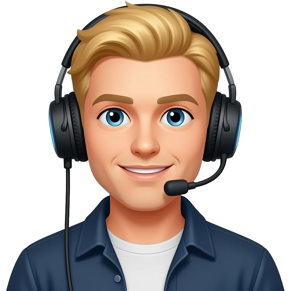 blond male gamer emoji