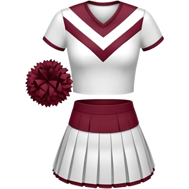 Maroon and white cheer uniform  emoji