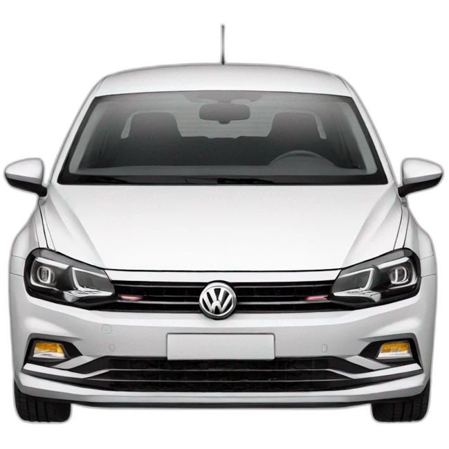 White Volkswagen Polo 2018 emoji