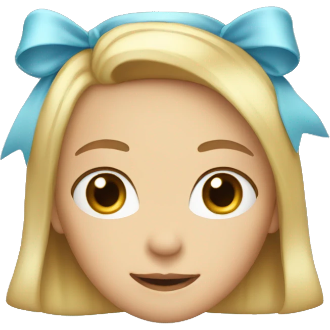 Light blue bow  emoji
