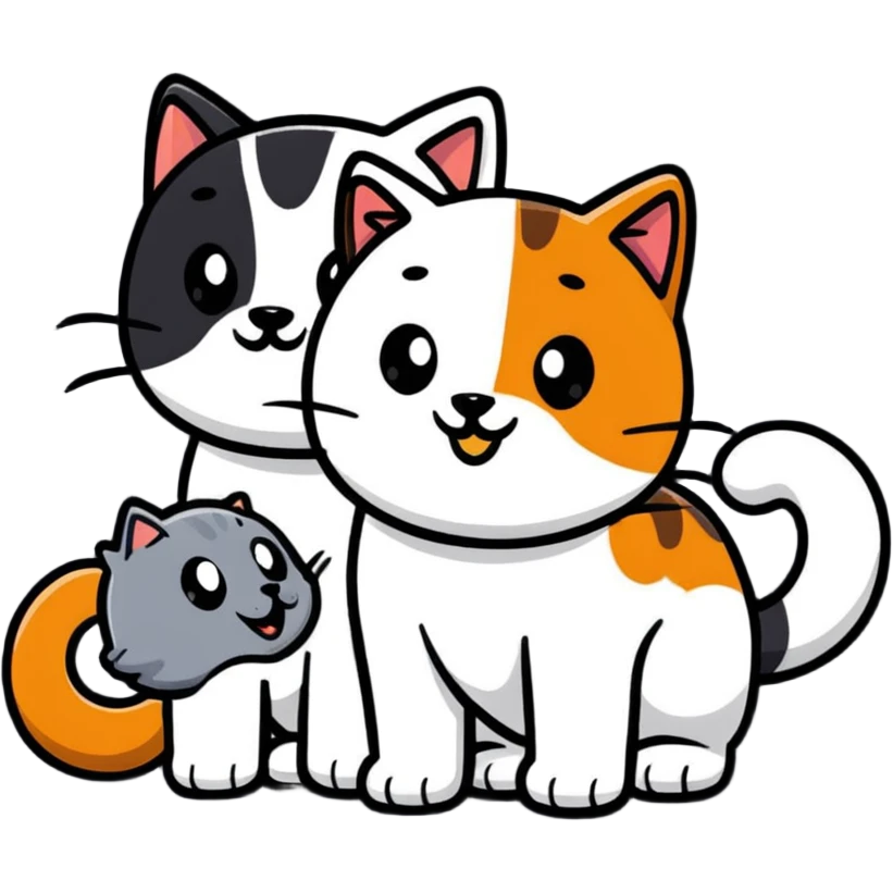 playful cat and dog emoji