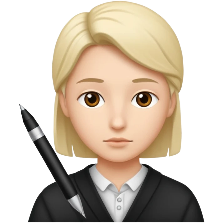 Person writing emoji