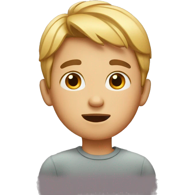 Boy who was surprised  emoji