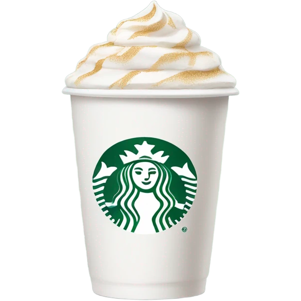 white starbucks with cream emoji
