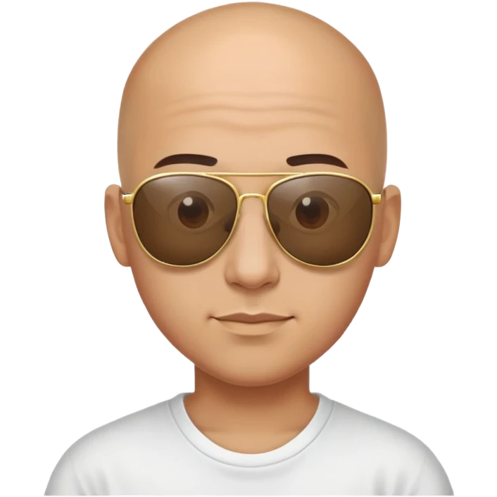 bald boy in sunglasses emoji