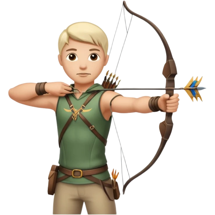 un archer avec une bete de compagnie emoji