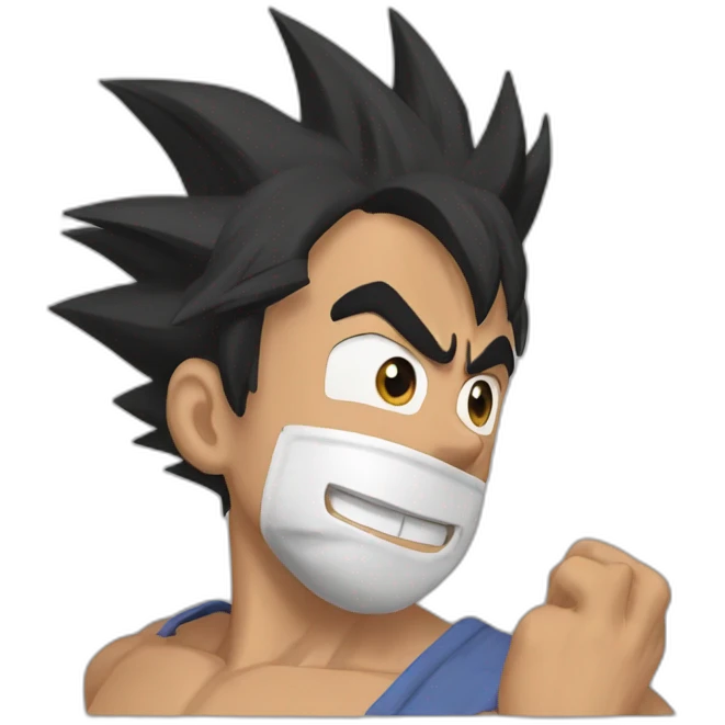 does goku clean nuts? emoji