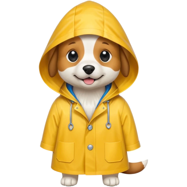 dog wearing a raincoat emoji
