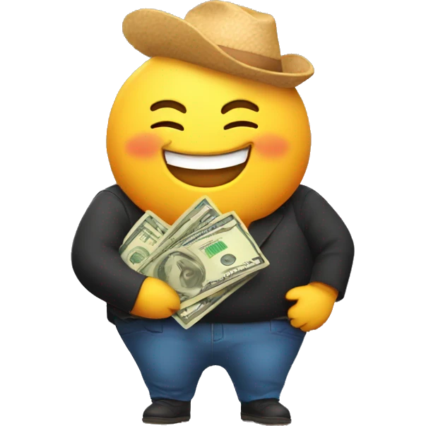 happy fat wallet money emoji