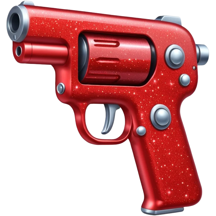 red glitter gun emoji