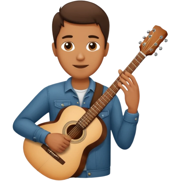man holding guitar emoji