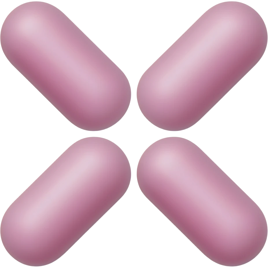 Cute minimalist pink chromosome shape of an elongated X two chromatids visible subtle allele marks soft pastel colors smooth and rounded edges flat vector style clean and modern aesthetic and simple design but dont do anything between the arms of chromosome allel Marks on arms as little darker color emoji