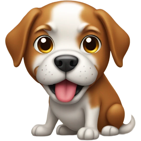 Dog pooping  emoji