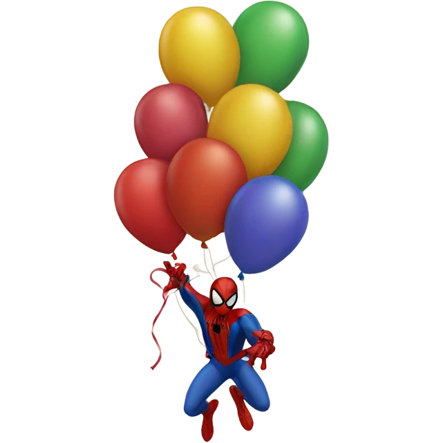 Spider-Man with balloons emoji