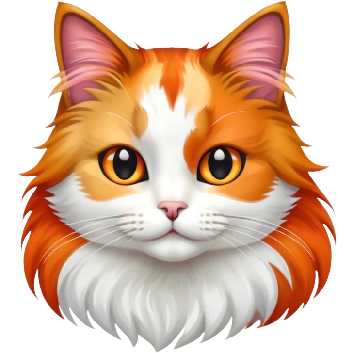 Calico long hair cat emoji
